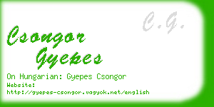 csongor gyepes business card